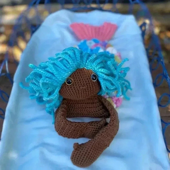 Mermaid‎ Doll, Crochet Mermaid, Little Mermaid Doll, Rag Doll - Picture 2 of 6